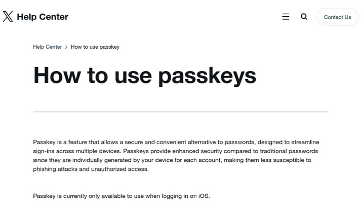 桥西苹果维修店铺分享iOS用户如何通过通行密钥(Passkey)登录 